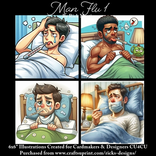 Man Flu 1 - Illustrations for Cardmakers & Designers 