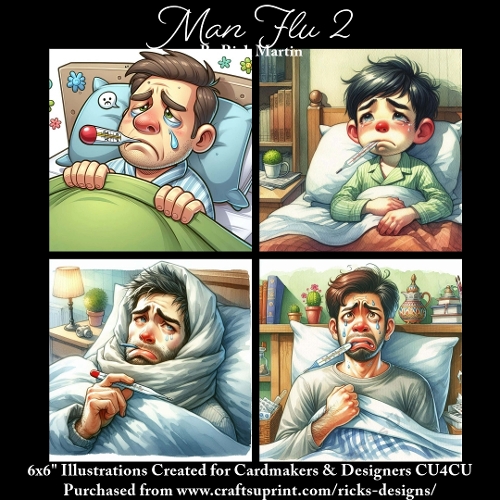 Man Flu 2 - Illustrations for Cardmakers & Designers 