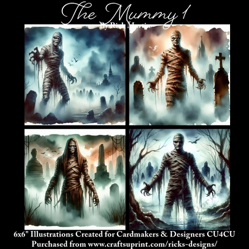 The Mummy 1 - Illustrations for Cardmakers & Designers 
