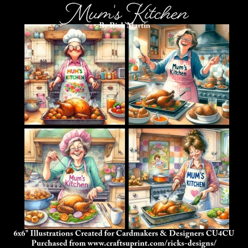 Mums Kitchen  - Illustrations for Cardmakers & Designers 