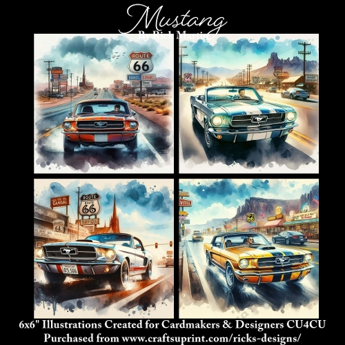 Mustang  - Illustrations for Cardmakers & Designers 