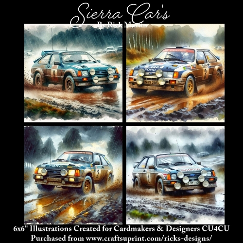 SIERRA CARS - Illustrations for Cardmakers & Designers 
