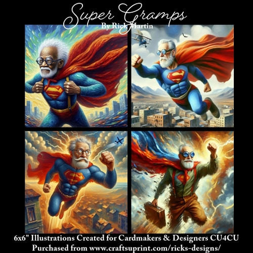 Super Gramps - Illustrations for Cardmakers & Designers 
