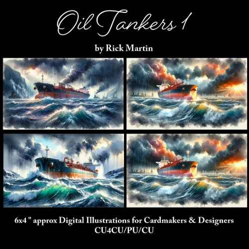 Oil Tankers 1  - Illustrations for Cardmakers & Designers 
