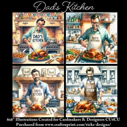 Dads Kitchen  - Illustrations for Cardmakers & Designers 