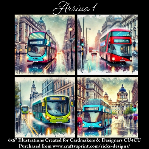 Arriva Buses 1 - Ilustrations for Cardmakers & Designers