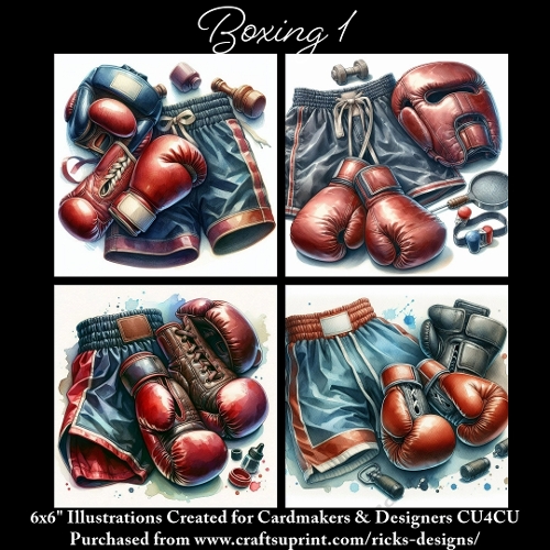 Boxing 1  - Ilustrations for Cardmakers & Designers