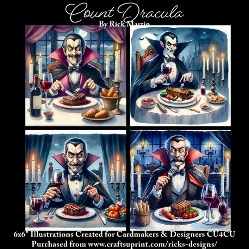 Count Dracula - Ilustrations for Cardmakers & Designers