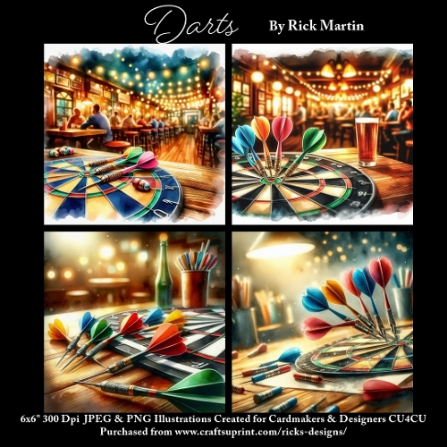 Darts - Ilustrations for Cardmakers & Designers