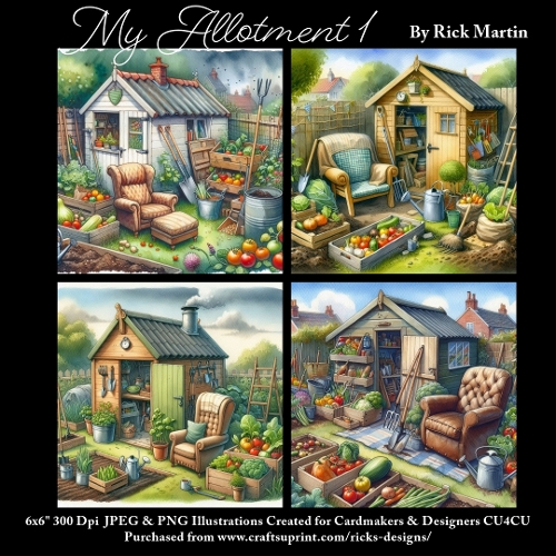 6x6 My Allotment 1 - Ilustrations for Cardmakers & Designers