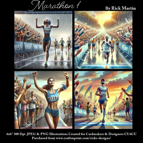 6x6 Marathon 1 - Illustrations for Cardmakers & Designers 