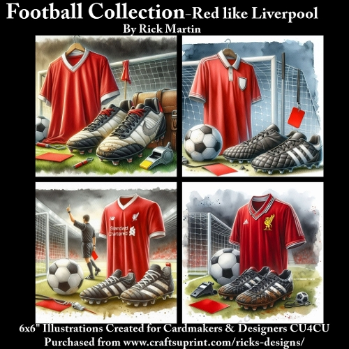 6x6 Football Collection - Red like Liverpool 