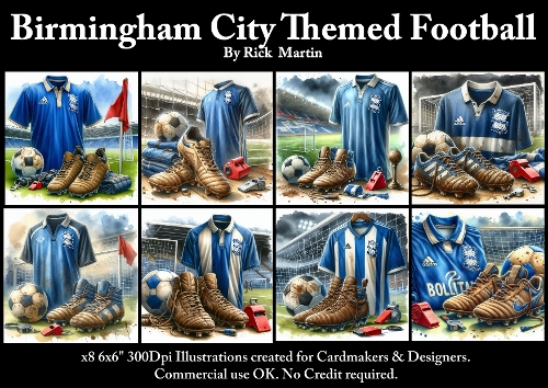 6X6 Birmingham City - Illustrations for Cardmakers & Designers 