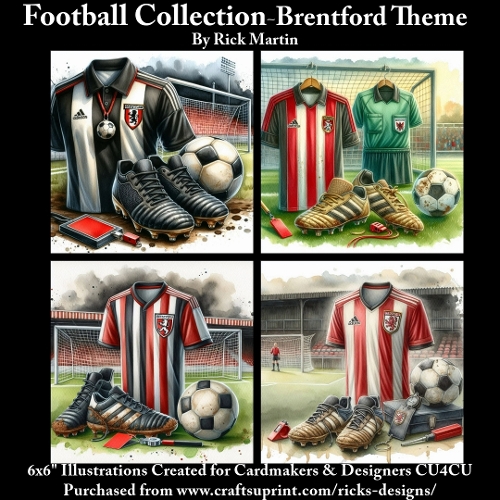 6X6 Brentford Themed - Illustrations for Cardmakers & Designers 