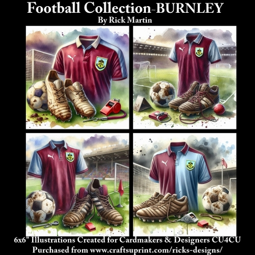 6X6 Burnley Themed - Illustrations for Cardmakers & Designers 