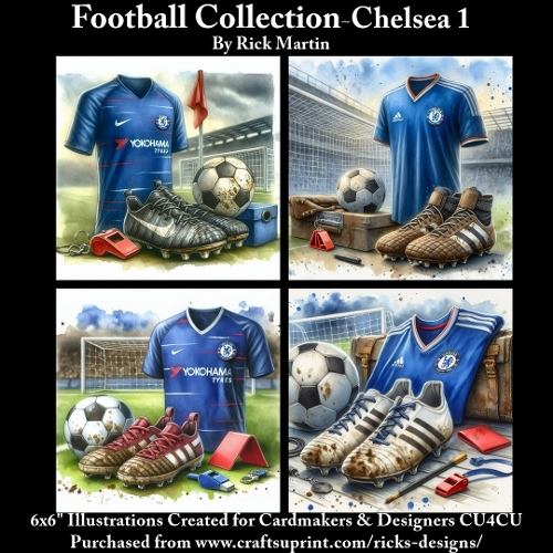 6X6 Chelsea 1 Themed - Illustrations for Cardmakers & Designers 
