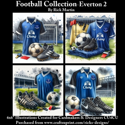 6X6 Everton 2 Themed - Illustrations for Cardmakers & Designers 
