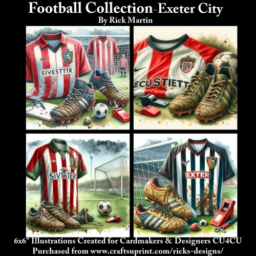 6X6 Exeter Themed - Illustrations for Cardmakers & Designers 