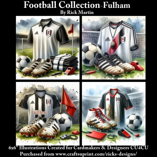 6X6 Fulham Themed - Illustrations for Cardmakers & Designers 