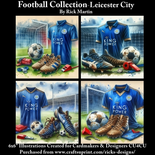 6X6 Leicester City Themed - Illustrations for Cardmakers & Designers 