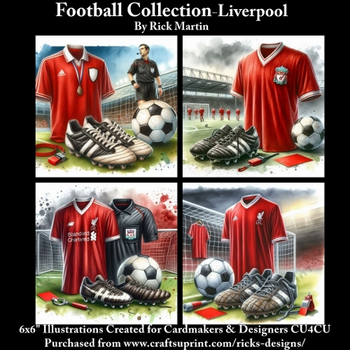 6X6 Liverpool 2 Themed - Illustrations for Cardmakers & Designers 