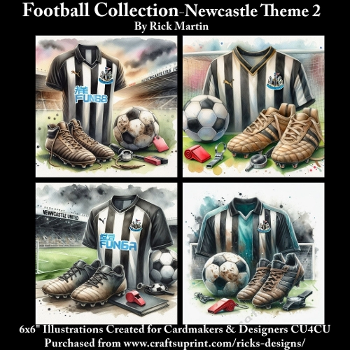 6X6 Newcastle Themed 2 - Illustrations for Cardmakers & Designers 
