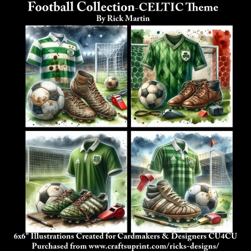 6X6 CELTIC Themed  - Illustrations for Cardmakers & Designers 