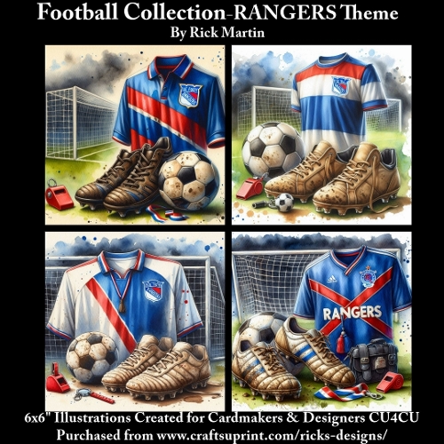 6X6 RANGERS Themed  - Illustrations for Cardmakers & Designers 