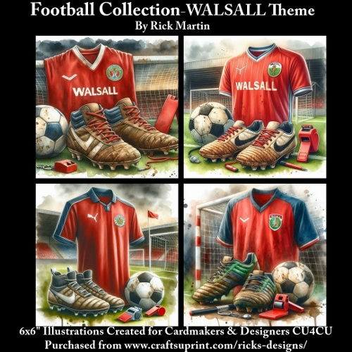 6X6 WALSALL Themed  - Illustrations for Cardmakers & Designers 