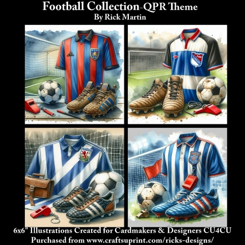 6X6 QPR Themed  - Illustrations for Cardmakers & Designers 