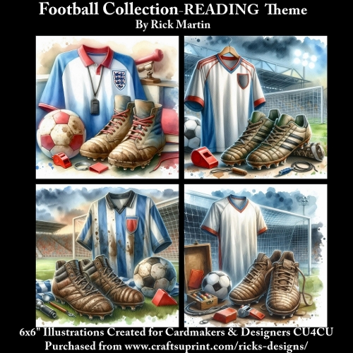 6X6 READING Themed  - Illustrations for Cardmakers & Designers 