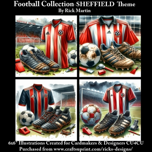 6X6 SHEFFIELD Themed  - Illustrations for Cardmakers & Designers 