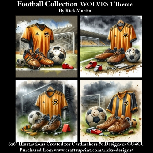 6X6 WOLVES 1 Themed  - Illustrations for Cardmakers & Designers 