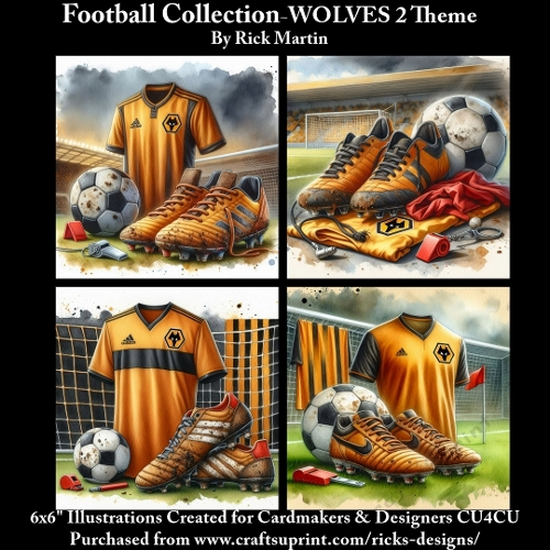 6X6 WOLVES 2 Themed  - Illustrations for Cardmakers & Designers 