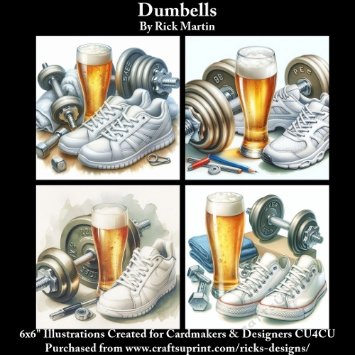 6x6 Dumbells - Illustrations for Cardmakers & Designers 
