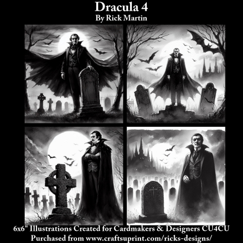 6x6 Dracula 4 - Illustrations for Cardmakers & Designers 