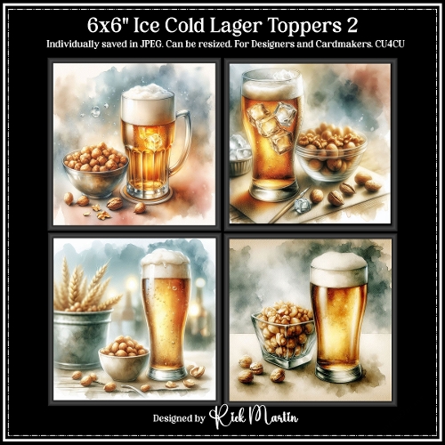 6x6 Ice Cold Lager 2 - Illustrations for Cardmakers & Designers 