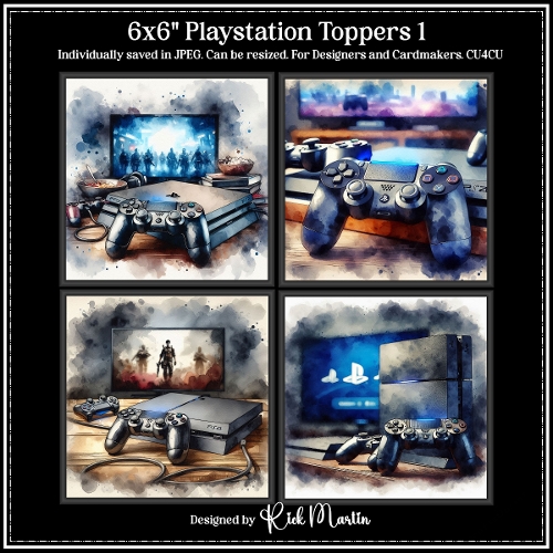 6x6 Playstation 1 - Illustrations for Cardmakers & Designers 