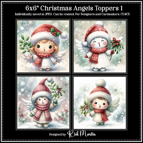 6x6 Christmas Angels - Illustrations for Cardmakers & Designers CU4CU