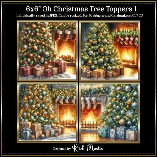 6x6 Oh Christmas Tree 1 - Illustrations for Cardmakers and Designers 