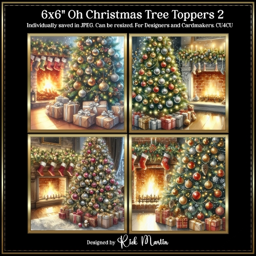6x6 Oh Christmas Tree 2 - Illustrations for Cardmakers and Designers 