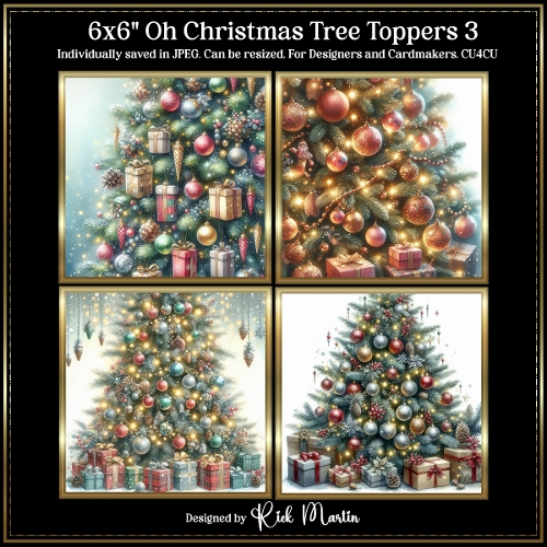 6x6 Oh Christmas Tree 3 - Illustrations for Cardmakers and Designers 