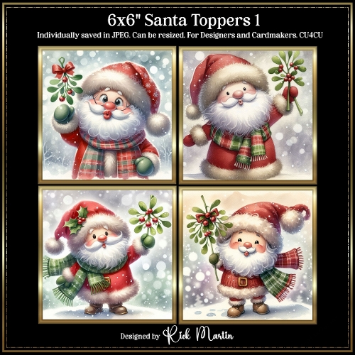 6x6 Santa 1 - Illustrations for Cardmakers and Designers 