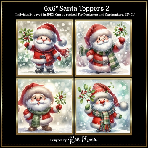 6x6 Santa 2 - Illustrations for Cardmakers and Designers 