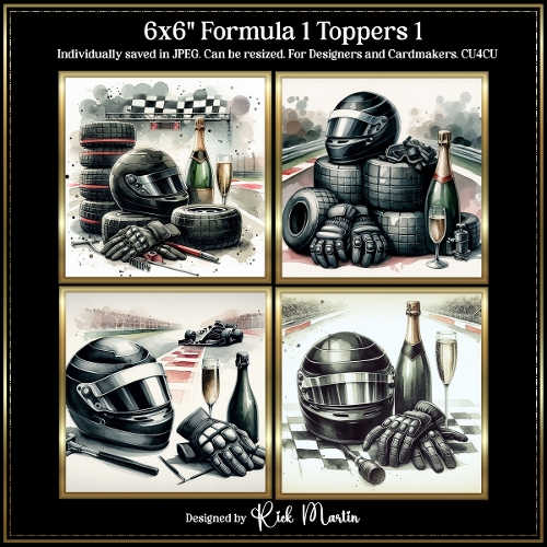 6x6 Formula One 1 - Illustrations for Cardmakers and Designers 