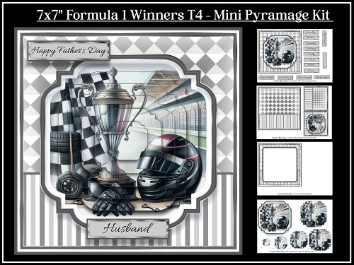 7x7 Formula 1 Winners Mini Pyramage Kit - x4 A4 sheets T4