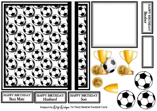 7x7 Real Madrid Football - Quick Card