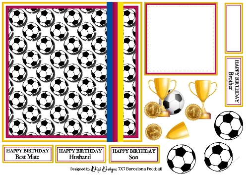 7x7 Barcelona Football - Quick Card