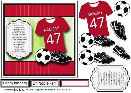 7X7 Oh Noble Supporter - Liverpool -   RAMSAY 47