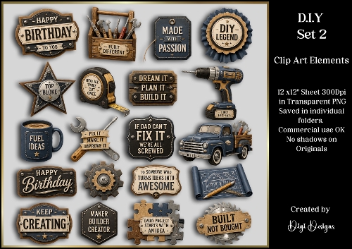 Mens DIY 2 - Saved individually in PNG 